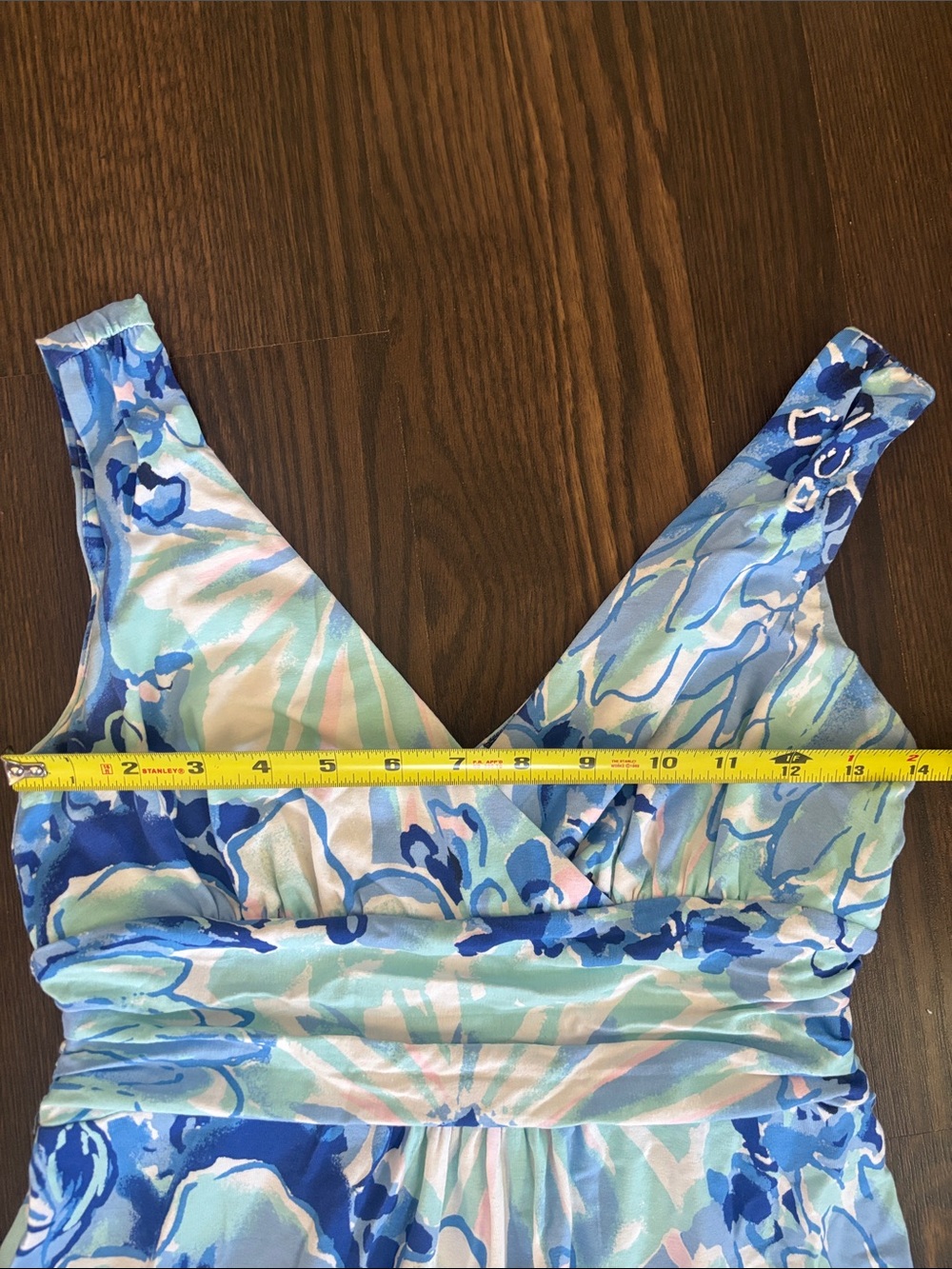 EUC Lilly Pulitzer Blue Floral Maxi Dress - Picture 3 of 4